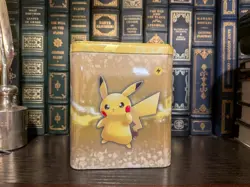 2022 Pokemon TCG Stacking Tin Sealed - Electric - Pikachu - [3 Packs + Coin] - Image 1