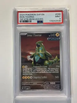 2024 POKEMON SVP EN-SV BLACK STAR PROMO #098 IRON THORNS PSA 9 - Image 1