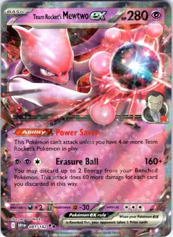 Team Rocket's Mewtwo ex - 081/182 SV10: Destined Rivals Pokemon TCG NM - Image 1
