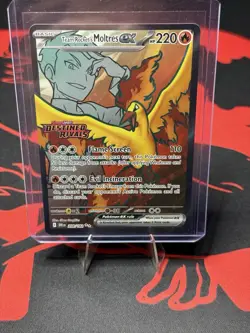 Pokemon TCG Sv:Destined Rivals Team Rockets Moltres EX 208/182 Stamped -English - Image 1