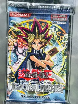 Yu-Gi-Oh! Legacy of Darkness 1st Edition LOD Sealed Booster Pack PSA 9 Mint - Image 3
