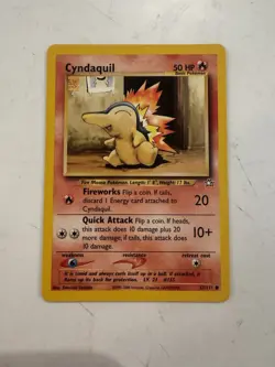 1st Edition Cyndaquil 57/111 Neo Genesis Set Rare Vintage Pokemon Card - Image 1