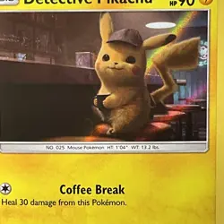 NM Mint Detective Pikachu Promos Pokemon Card SM190 Holo Promo - Image 2
