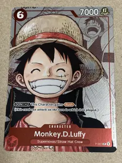 One Piece TCG 25th Premium Collection Alt Art Monkey.D.Luffy P-001 Promo Card NM - Image 1