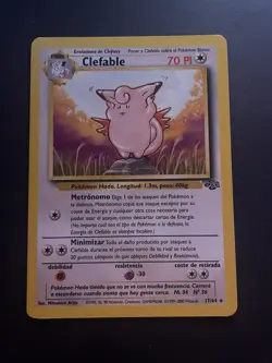 Pokemon TCG WOTC Jungle Clefable Card 17/64 Non-Holo Rare, Unlimited *SPANISH* - Image 1