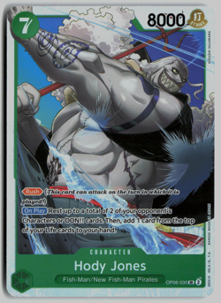 One Piece Card Game Hody Jones OP06-035 SR English NM Condition - Image 1
