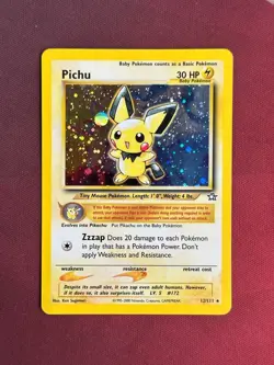 PICHU 12/111 Neo Genesis HOLO RARE Unlimited Pokemon TCG card LP READ - Image 1