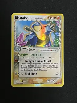 Blastoise (Delta Species) - 2/100 - Pokemon Crystal Guardians Holo Card LP - Image 1