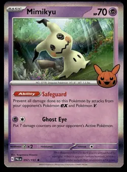 Pokemon TCG Mimikyu Trick or Trade Holo Rare Card 097/193 Halloween 2023 - Image 1