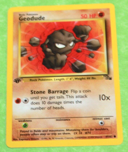 Vintage Pokemon Card First Edition Geodude 47/62 - Image 1
