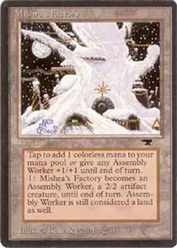 1x Mishra's Factory (Winter) NM-Mint, English Antiquities MTG Magic - Image 1