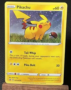 Pikachu Pokemon SWSH039 Sword And Shield Black Star Promo NM MInt - Image 1
