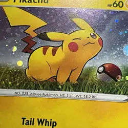 Pikachu Pokemon SWSH039 Sword And Shield Black Star Promo NM MInt - Image 3