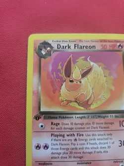 Pokemon: Dark Flareon 1st Edition #35/82 Team Rocket 2000 WOTC - NM - I116 - Image 4