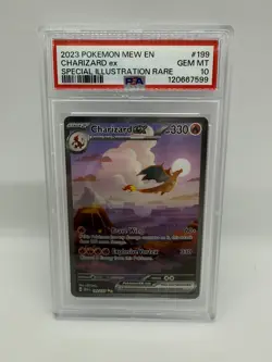 2023 Pokemon EN-151 Special Illustration Rare 199/165 Charizard EX PSA 10 - Image 1