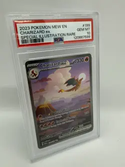 2023 Pokemon EN-151 Special Illustration Rare 199/165 Charizard EX PSA 10 - Image 3