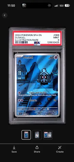 2024 Pokemon Duskull 68 SFA EN Illustration Rare PSA 9 Mint 🔥 - Image 1