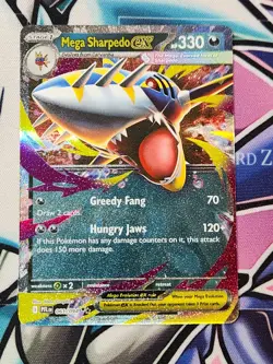 Mega Sharpedo EX 061/094 Mega Evolution Phantasmal Flames Pokemon TCG - Image 1