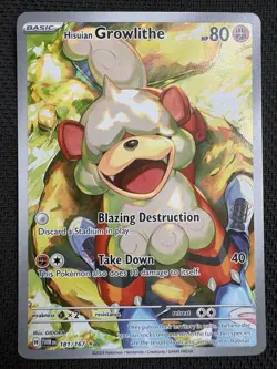 Hisuian Growlithe - 181/167 - Pokemon Twilight Masquerade Illustration Rare NM - Image 1