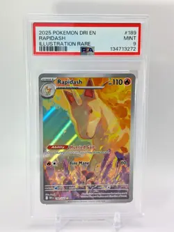 Rapidash 189/182 Illustration Rare - Pokemon SV10 Destined Rivals | PSA 9 MINT - Image 1