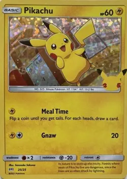 Pikachu - 25/25 - Holo - McDonald's 25th Anniversary Promo NM, English Pokemon M - Image 1