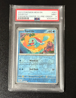Squirtle Pokemon Center Stamped 151 Promo Reverse Holo - PSA 9 - Image 1