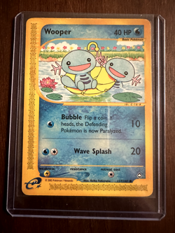 2002 Wooper 117/147 Pokemon Aquapolis Non-Holo Lightly Played - Image 1