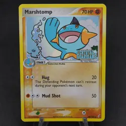 Marshtomp STAMPED 38/100 EX Crystal Guardians Rev Holo Played PL - Pokemon Card - Image 1