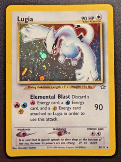Lugia 9/111 Neo Genesis WoTC Pokemon Card Holo Foil Rare HP - Image 1