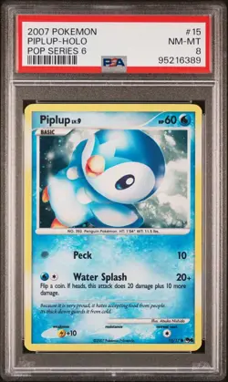 Piplup Holo 15/17 Pop Series 6 PSA 8 NM - MT Pokemon Card - Image 1