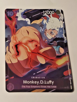 One Piece Card Game Carte Holo Monkey.D.Luffy P-041 Alt English Mint - Image 1