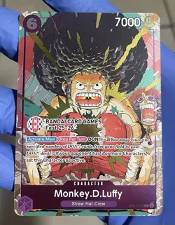 One Piece Monkey.D.Luffy BANDAI Card Games Fest 25-26 OP07-073 promo - Image 1