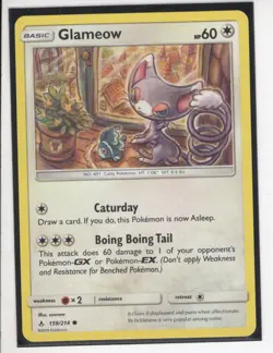 GLAMEOW UNBROKEN BONDS SET POKEMON CARD 159/214 NM/M - Image 1