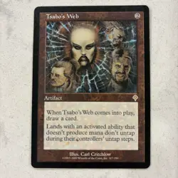 Magic the Gathering MTG Tsabo's Web Artifact Invasion Rare MP - Image 1