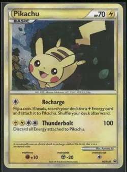NM (Double Swirl) Pikachu HGSS03 Pokemon TCG: 2010 HGSS Black Star Promo - Image 1