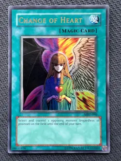 Yugioh Change of Heart Unlimited Edition Ultra Rare MRD-060 damaged - Image 1
