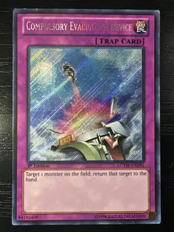 Compulsory Evacuation Device - LP - LCYW-EN291 - Secret Rare - 1st Edition - Image 1