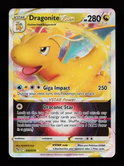 Dragonite VSTAR 050/078 Ultra Rare Pokemon GO Pokemon Card - Image 1