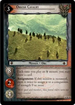 LOTR TCG ROS Rise of Saruman Orkish Cavalry 17r74 LP/MP a Top Shelf Card - Image 1