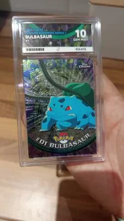 Topps Chrome Bulbasaur 2000 Holo Vintage Pokemon Card - POP1 Ace Grading 10 - Image 1