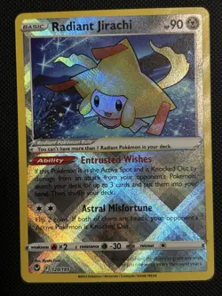 Radiant Jirachi 120/195 Silver Tempest Holo Rare Pokemon Card Pokemon TCG - Image 1