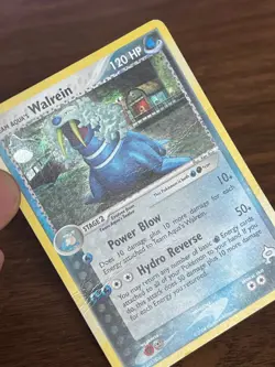 Pokemon TCG Team Magma vs Team Aqua Team Aqua's Kyogre and Walrein Holo DAMAGED - Image 4
