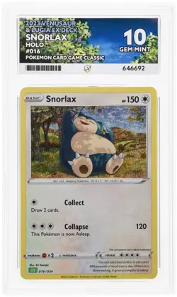 ACE 10 Pokemon Snorlax 016/034 CLV Classic Collection Venusaur Deck NOT PSA - Image 2