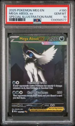 2025 POKEMON MEG EN-MEGA EVOLUTION #180 MEGA ABSOL EX PSA 10 - Image 1