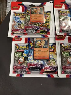 Pokemon TCG: Scarlet & Violet Set Of 3 Booster Packs. Lot Of 4. - Image 2