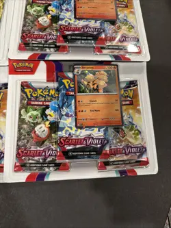 Pokemon TCG: Scarlet & Violet Set Of 3 Booster Packs. Lot Of 4. - Image 3
