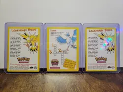 Pokemon TCG Set of 3 Legendary Bird Black Star Promos WOTC - Near Mint - Image 4