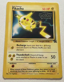 Vtg Pokemon The First Movie Pikachu Promo Mixed Lot of 2 Burger King Black Star - Image 2