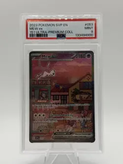 2023 POKEMON SVP EN-SV BLACK STAR PROMO 151 ULTRA-PREM COLL #053 MEW EX PSA 9 - Image 1