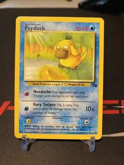 Pokemon WOTC Psyduck 53/62 Fossil Set UNLIMITED Common LP/NM - Image 1
